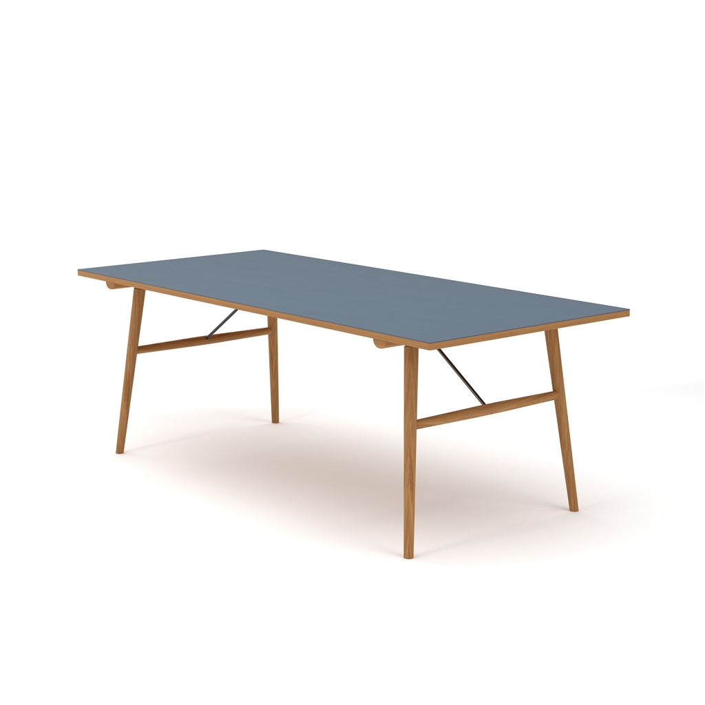 Billede af HOUE Hekla Spisebord 208 x 95 cm - Blå / Eg