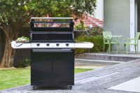 Billede af Beefeater 1200 E 3 brænder BBQ & S/B Trolley B: 137,7 cm - Sort 