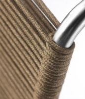 Billede af FDB Møbler M20 Teglgård Snorestol 87x54x65 cm - Rustfrit Stål/Brun Meleret