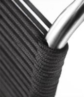 Billede af FDB Møbler M20 Teglgård Snorestol 87x54x65 cm - Rustfrit Stål/Sort