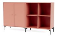 Billede af Montana Selection Pair Skænk med ben 139,2x69,6x38 cm - 151 Rhubarb / Black