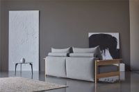 Billede af Innovation Living Malloy Wood Sofa Bed B: 230 cm - Lakeret Eg/533 Bouclé Ash Grey