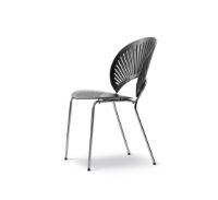Billede af Fredericia Furniture 3398 Trinidad Stol SH: 45,5 cm - Sort Ask/Krom