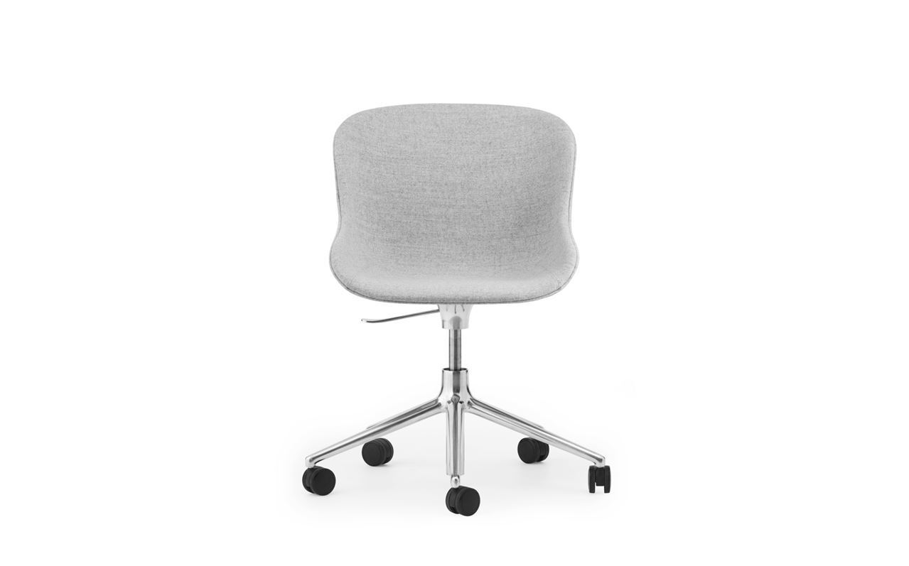 Billede af Normann Copenhagen Hyg Drejestol m. Højdejustering Fuldpolstret SH: 46 cm - Partner/Aluminium