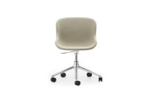 Billede af Normann Copenhagen Hyg Drejestol m. Højdejustering Fuldpolstret SH: 46 cm - Upminster/Aluminium