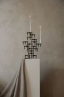 Billede af STOFF Nagel Candle Holder Set of 3 H: 6,9 cm - Black Chrome