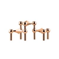 Billede af STOFF Nagel Candle Holder Set of 3 H: 6,9 cm - Rose Gold