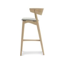 Billede af Sibast Furniture No 7 Bar Stool SH: 75 cm - Soap Oak / Remix 123 Light Grey