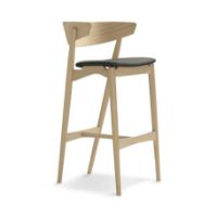 Billede af Sibast Furniture No 7 Bar Stool SH: 75 cm - Soap Oak / Remix 133 Dark Grey