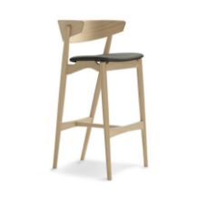 Billede af Sibast Furniture No 7 Bar Stool SH: 75 cm - Soap Oak / Remix 133 Dark Grey