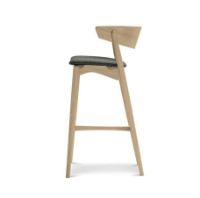 Billede af Sibast Furniture No 7 Bar Stool SH: 75 cm - Soap Oak / Remix 133 Dark Grey