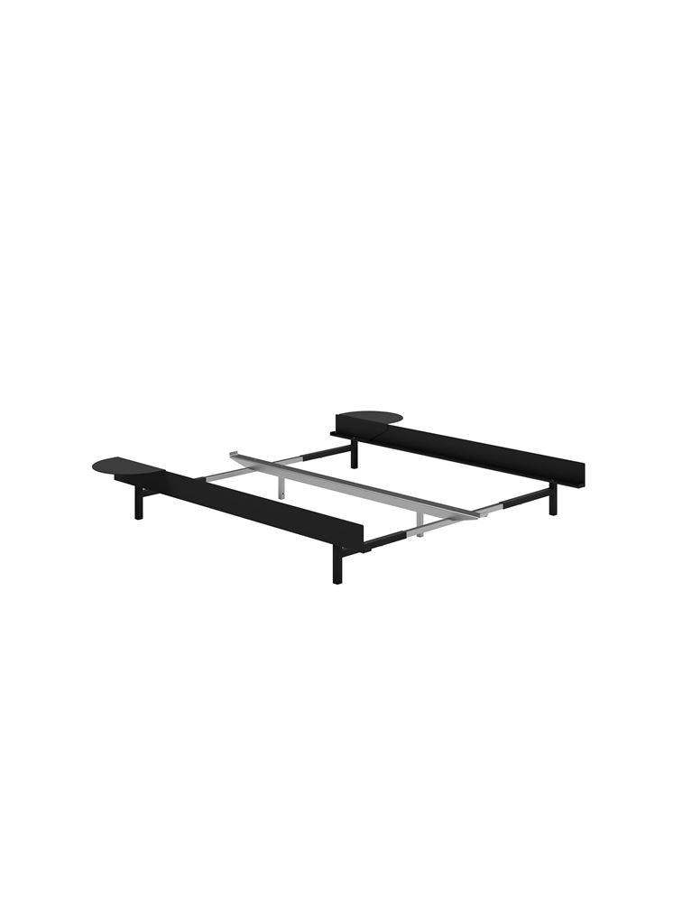 Billede af Moebe Adjustable Bed Frame w. 2x Side Tables 179x90/180 cm - Black