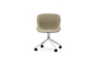 Billede af Normann Copenhagen Hyg Drejestol m. Hjul Fuldpolstret SH: 46 cm - Upminster/Aluminium