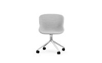 Billede af Normann Copenhagen Hyg Drejestol m. Hjul Fuldpolstret SH: 46 cm - Partner/Aluminium