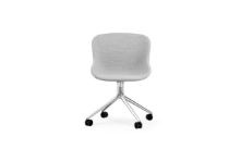 Billede af Normann Copenhagen Hyg Drejestol m. Hjul Fuldpolstret SH: 46 cm - Partner/Aluminium