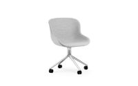 Billede af Normann Copenhagen Hyg Drejestol m. Hjul Fuldpolstret SH: 46 cm - Partner/Aluminium