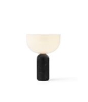 Billede af New Works Kizu Portable Table Lamp Ø: 18 cm - Black Marble / White Acrylic