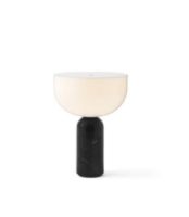 Billede af New Works Kizu Portable Table Lamp Ø: 18 cm - Black Marble / White Acrylic