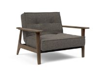 Billede af Innovation Living Splitback Frej Chair B: 112 cm - Smoked Oak/216 Flashtex Dark Grey