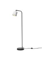 Billede af New Works Material Floor Lamp H: 125 cm - White marble/Black Base