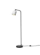 Billede af New Works Material Floor Lamp H: 125 cm - White marble/Black Base