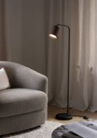 Billede af New Works Material Floor Lamp H: 125 cm - White Marble/Black Base