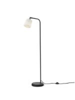 Billede af New Works Material Floor Lamp H: 125 cm - White Opal/Black Base