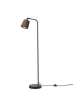 Billede af New Works Material Floor Lamp H: 125 cm - Smoked Oak/Black base