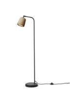 Billede af New Works Material Floor Lamp H: 125 cm - Natural Oak/Black base