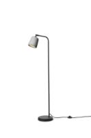 Billede af New Works Material Floor Lamp H: 125 cm - Light Grey Concrete/Black Base