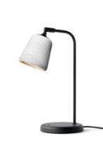 Billede af New Works Material Table Lamp H: 45 cm - White Marble/Black base