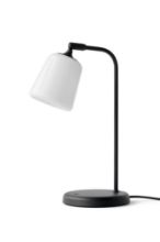 Billede af New Works Material Table Lamp H: 45 cm - White Opal/Black base