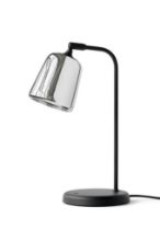 Billede af New Works Material Table Lamp H: 45 cm - Stainless Steel/Black base