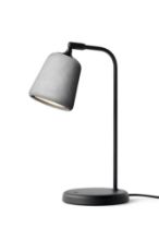 Billede af New Works Material Table Lamp H: 45 cm - Light Grey Concrete/Black base