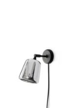 Billede af New Works Material Wall Lamp - Stainless Steel/Black base 