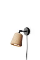 Billede af New Works Material Wall Lamp - Cork/Black base 