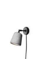 Billede af New Works Material Wall Lamp - Light Grey Concrete/Black base 