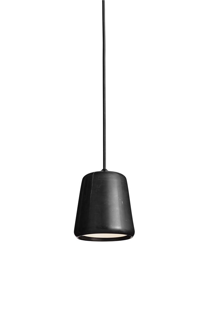 Billede af New Works Material Pendant Ø: 13 cm - Black Marble/Black