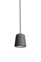 Billede af New Works Material Pendant Ø: 13 cm - Dark Grey Concrete/Black