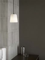 Billede af New Works Material Pendant Ø: 13 cm - Dark Grey Concrete/Black