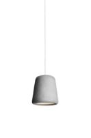 Billede af New Works Material Pendant Ø: 13 cm - Light Grey Concrete/White