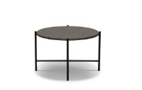 Billede af HANDVÄRK FURNITURE  Round Coffee Table 60 Ø: 65 cm - Sort / Mørkegrå Marmor