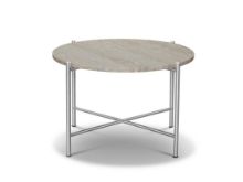 Billede af HANDVÄRK FURNITURE Round Coffee Table 60 Ø: 65 cm - Stål / Beige Marmor
