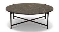 Billede af HANDVÄRK FURNITURE Round Coffee Table 90 Ø: 96 cm - Brun Marmor