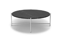 Billede af HANDVÄRK FURNITURE Round Coffee Table 90 Ø: 96 cm - Stål / Sort Marmor