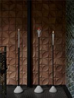 Billede af Blomus Orchos Garden Torch With Wooden Pole H: 145 cm - Stainless Steel Matt