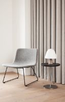 Billede af Fredericia Furniture 6751 Pal Sidebord 37x45 cm - Sort Lak/Rustfrit Stål