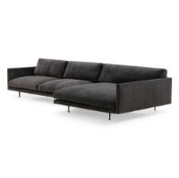 Billede af Wendelbo Maho Sofa m. Højrevendt Chaiselong Modul 1 & 26 L: 341 cm - Sortlakeret Stål/Navona Col. 6