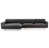 Billede af Wendelbo Maho Sofa m. Venstrevendt Chaiselong Modul 2 & 25 L: 341 cm - Sortlakeret Stål/Navona Col. 6
