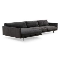 Billede af Wendelbo Maho Sofa m. Venstrevendt Chaiselong Modul 2 & 25 L: 341 cm - Sortlakeret Stål/Navona Col. 6